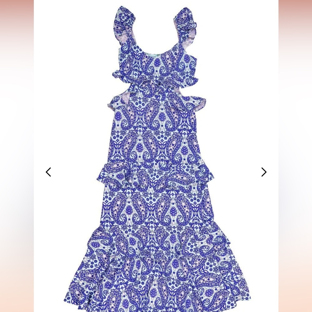 NWT Simply Southern Paisley Ruffle Maxi Dress